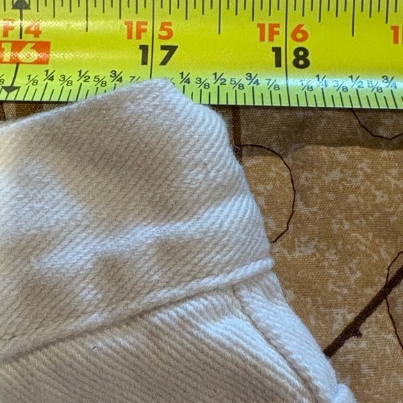 Calvin Klein women's 5-pocket white denim shorts, side slits "Omega" style sz 14 - Picture 7 of 9